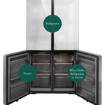Café Energy Star 22.9 Cu. Ft. Smart Counter-Depth Quad-Door Refrigerator In Platinum Glass With Dual-Dispense Autofill Pitcher - Platinum Glass - Pearl Silver - Refrigerators - Additional View 3