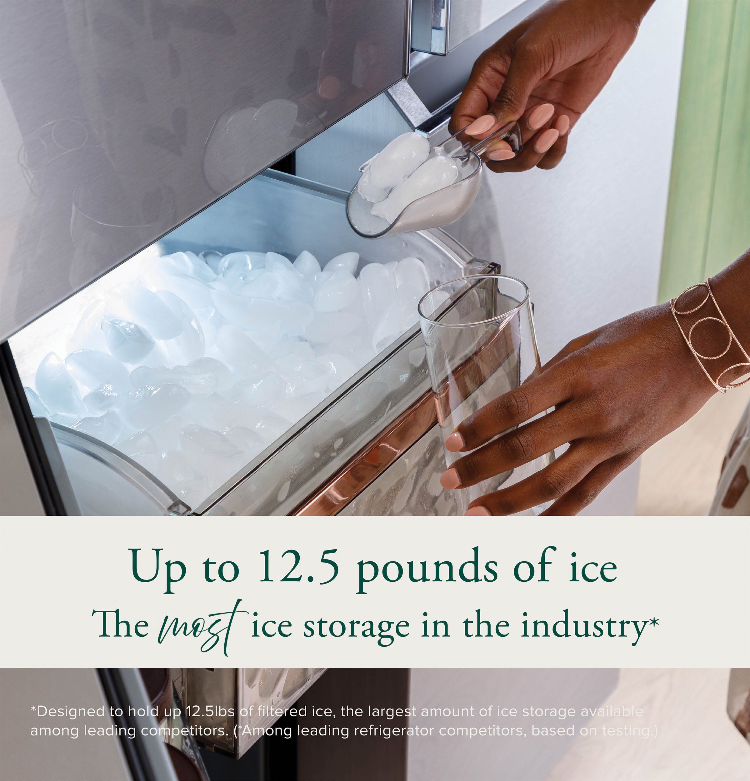 Café Energy Star 22.9 Cu. Ft. Smart Counter-Depth Quad-Door Refrigerator In Platinum Glass With Dual-Dispense Autofill Pitcher - Platinum Glass - Pearl Silver - Refrigerators - Additional View 9