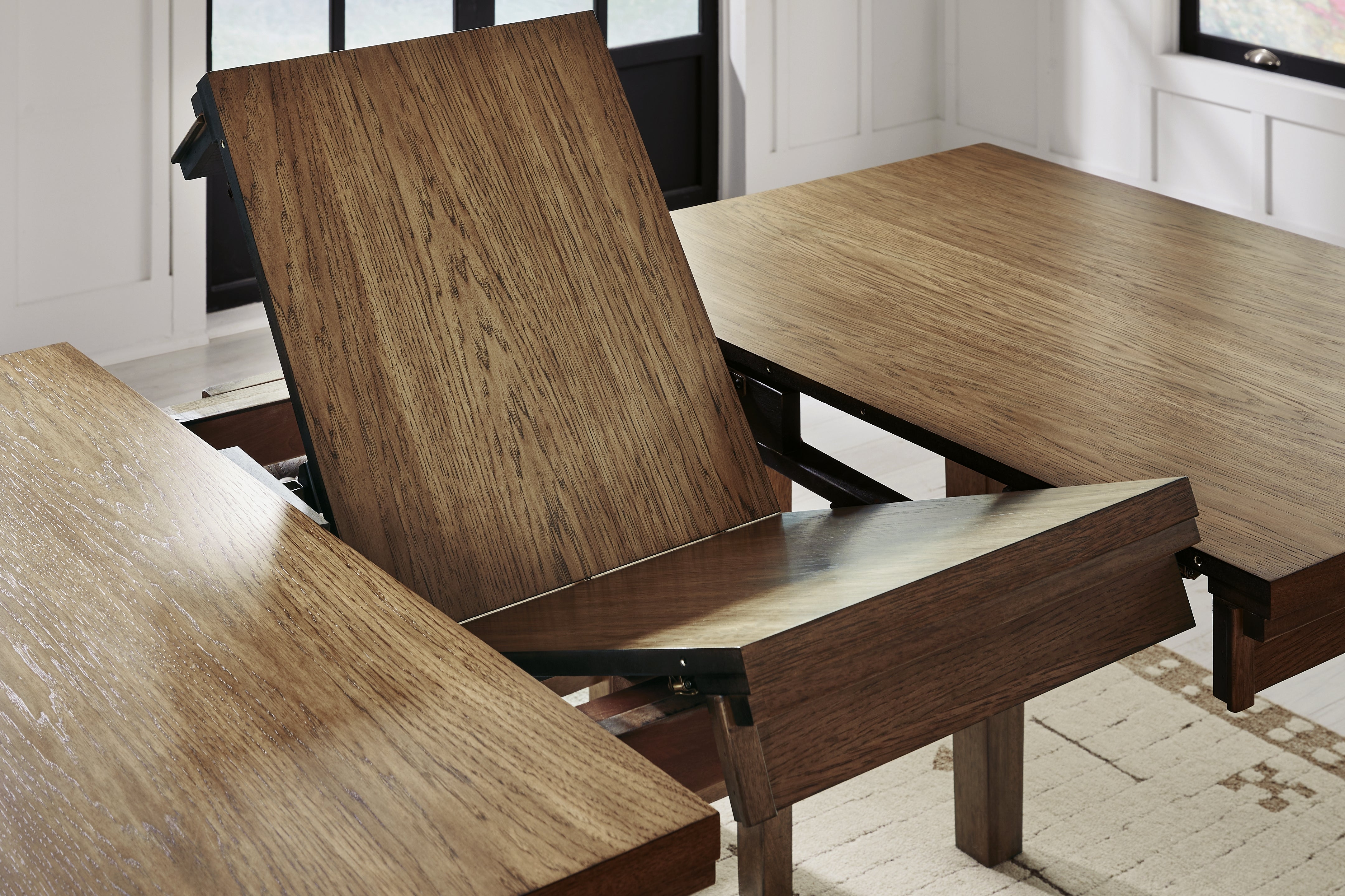 Ashley Furniture - BROXTYN BUTTERFLY COUNTER TABLE - Light Brown Wood - Tables - Additional View 5