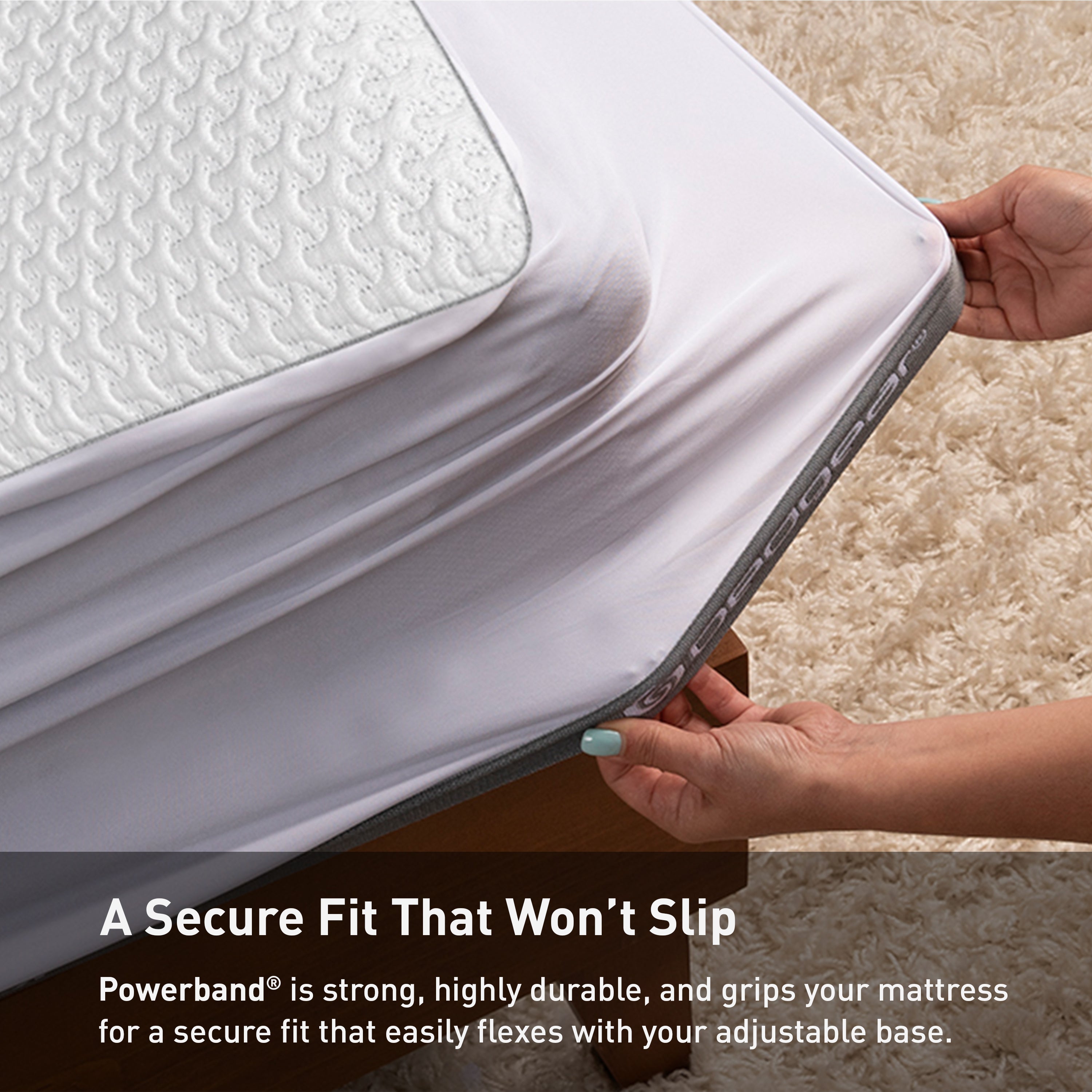 Bedgear - Vertex Cooling Full Mattress Pad - White Fabric - Protectors - Additional View 5