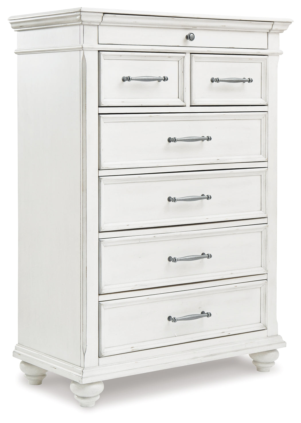 Ashley Furniture - KANWYN 7 DRAWER CHEST - White Wood - Chests