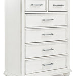 Ashley Furniture - KANWYN 7 DRAWER CHEST - White Wood - Chests