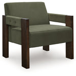 Ashley Furniture - ADLANLOCK OLIVE ACCENT CHAIR - Green Fabric|Wood - Chairs