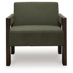 Ashley Furniture - ADLANLOCK OLIVE ACCENT CHAIR - Green Fabric|Wood - Chairs - Additional View 2