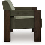 Ashley Furniture - ADLANLOCK OLIVE ACCENT CHAIR - Green Fabric|Wood - Chairs - Additional View 3