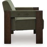 Ashley Furniture - ADLANLOCK OLIVE ACCENT CHAIR - Green Fabric|Wood - Chairs - Additional View 3