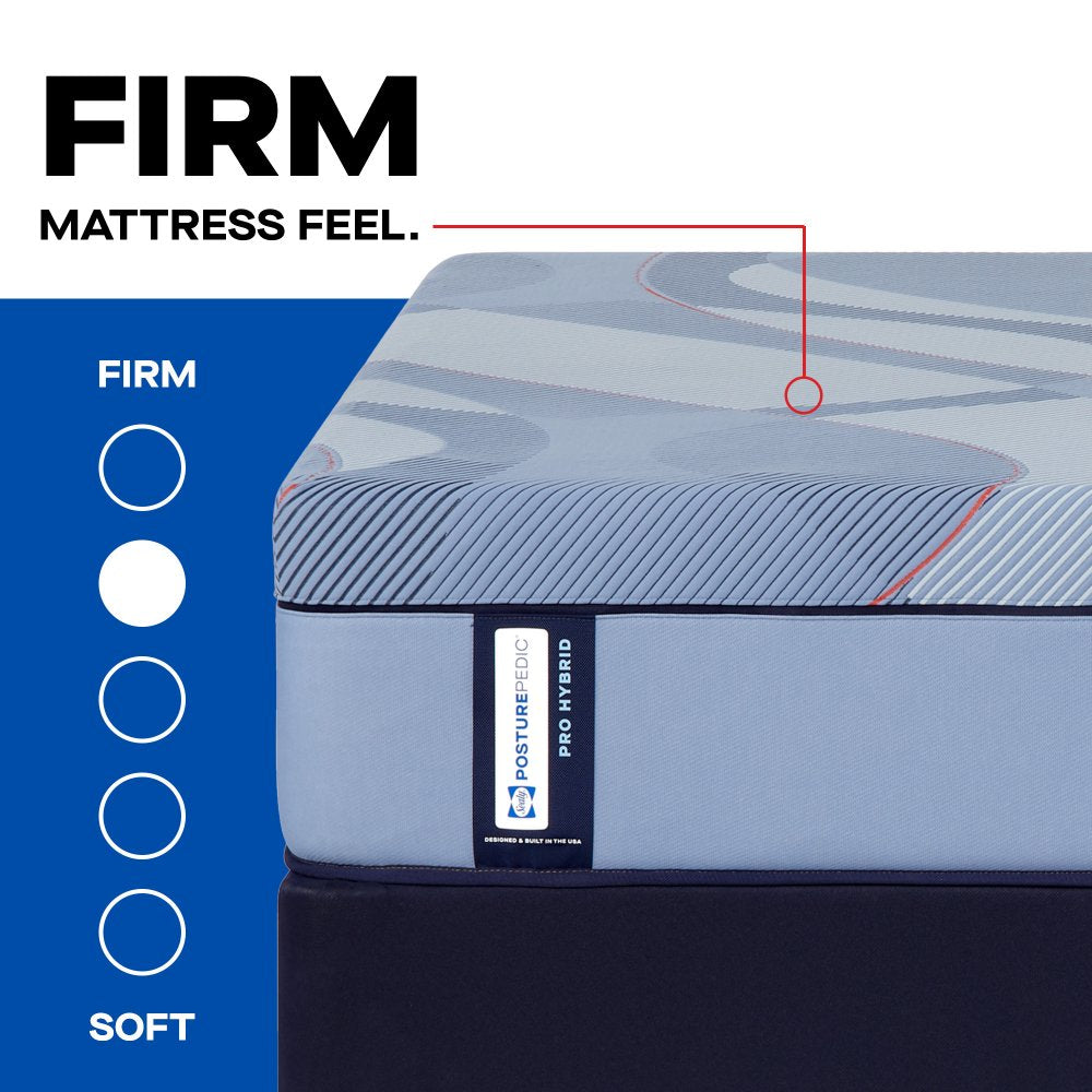 Tempur Sealy - DUPONT II HYBRID FIRM KING MATTRESS - Light Blue Fabric - Mattresses - Additional View 2