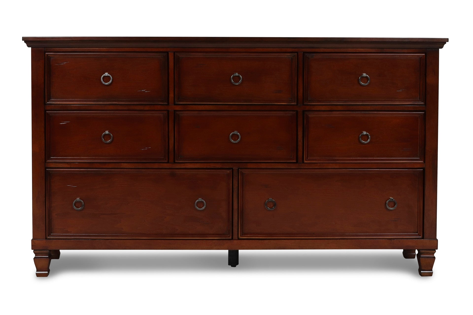 New Classic Furniture Tamarack Brown Cherry Dresser and Mirror