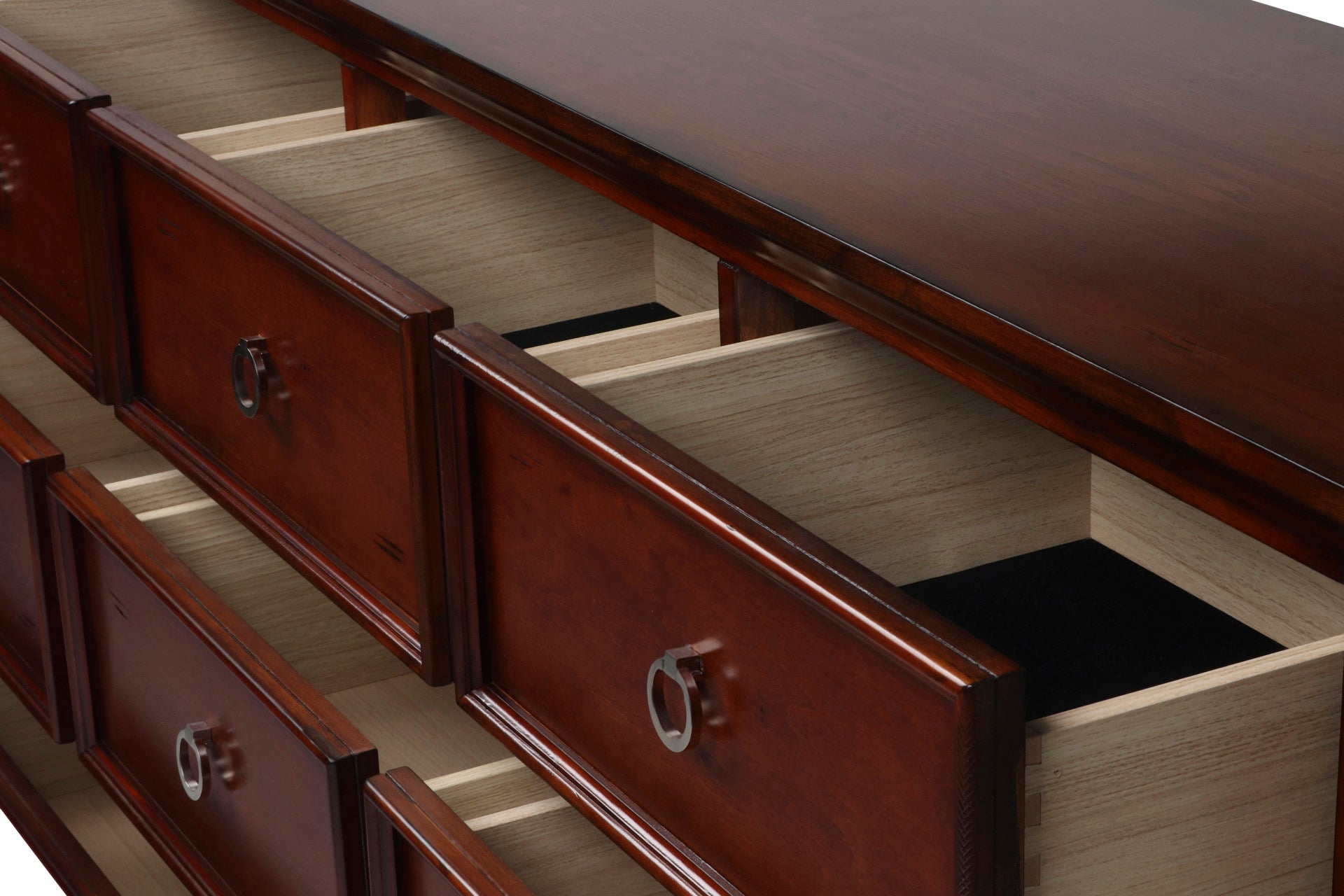 New Classic - Tamarack Dresser - Cherry - Dark Brown Wood - Dresser & Mirror - Additional View 4