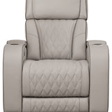 Ashley Furniture - Boyington Power Recliner/Adj Headrest - Gray - Leather Match - Recliners - Additional View 3
