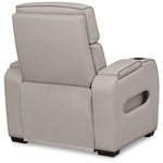 Ashley Furniture - Boyington Power Recliner With Massage, Heat, And Led Lighting - Gray - Leather Match - Recliners - Additional View 5