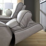 Ashley Furniture - ZELDA COIN LEATHER 2P POWER CONSOLE LOVESEAT WITH MASSAGE - Dark Gray Leather Match - Loveseats - Additional View 5