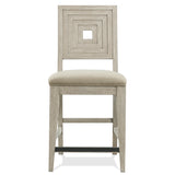 Riverside Furniture - JAVA OUTDOOR SANDSTONE END TABLE - Gray Wood|Fabric - Stools - Additional View 1
