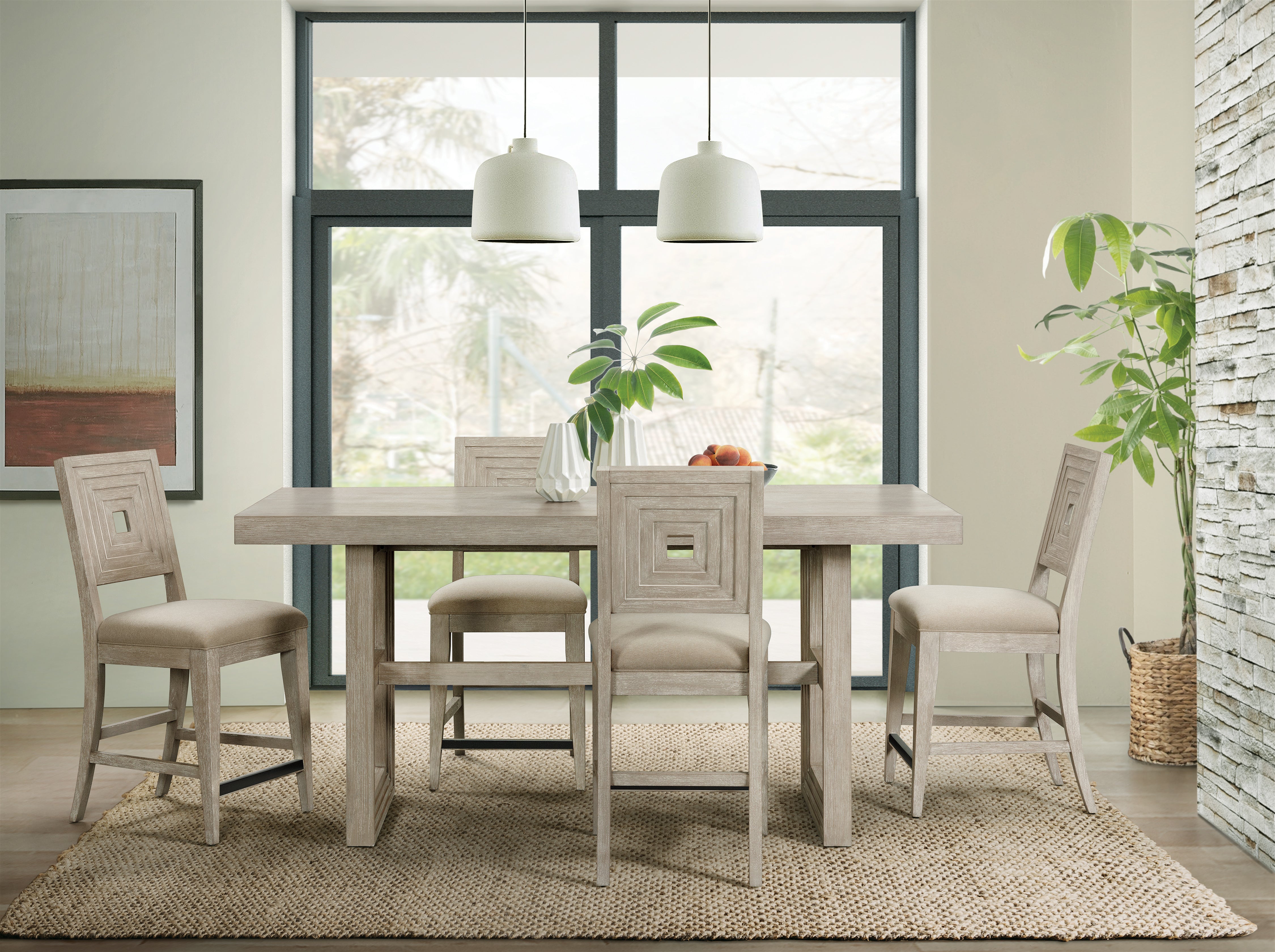 Riverside Furniture - JAVA OUTDOOR SANDSTONE END TABLE - Gray Wood|Fabric - Stools - Additional View 4