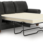 Ashley Furniture - Shadsburne Queen Sofa Sleeper - Granite - Dark Gray Faux Leather - Sofas - Additional View 1