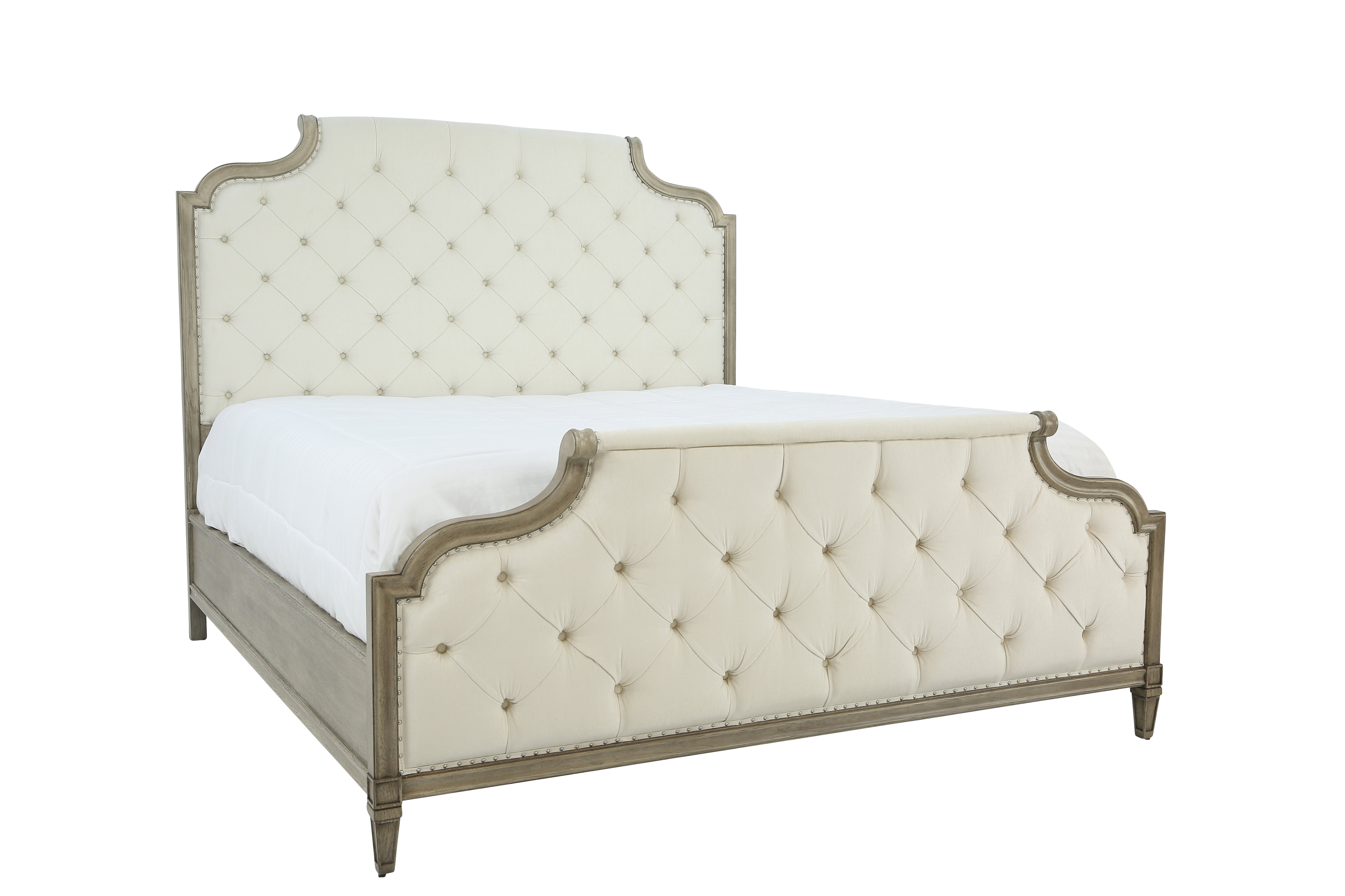 MARQUESA GRAY KING UPHOLSTERED BED
