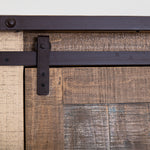 International Furniture Direct - PRAGA MIRROR ARMOIRE - Light Brown Wood - Armoires - Additional View 5