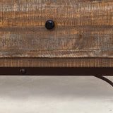 International Furniture Direct - PRAGA MIRROR ARMOIRE - Light Brown Wood - Armoires - Additional View 7