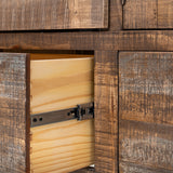 International Furniture Direct - PRAGA MIRROR ARMOIRE - Light Brown Wood - Armoires - Additional View 8