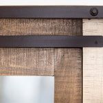 International Furniture Direct - PRAGA MIRROR ARMOIRE - Light Brown Wood - Armoires - Additional View 10