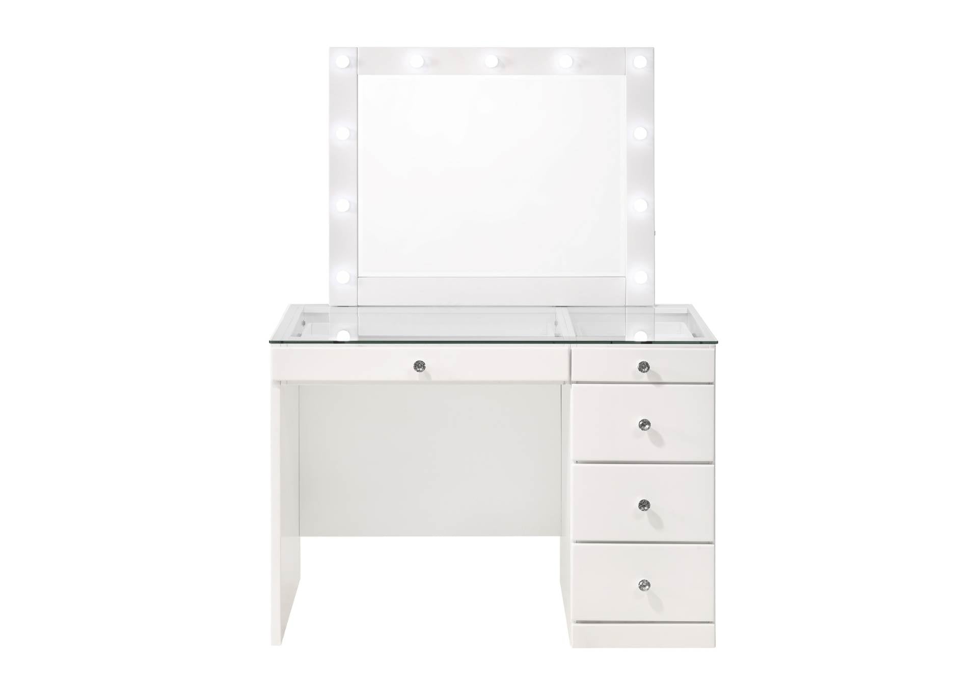 Morgan Vanity With Led Mirror - White
