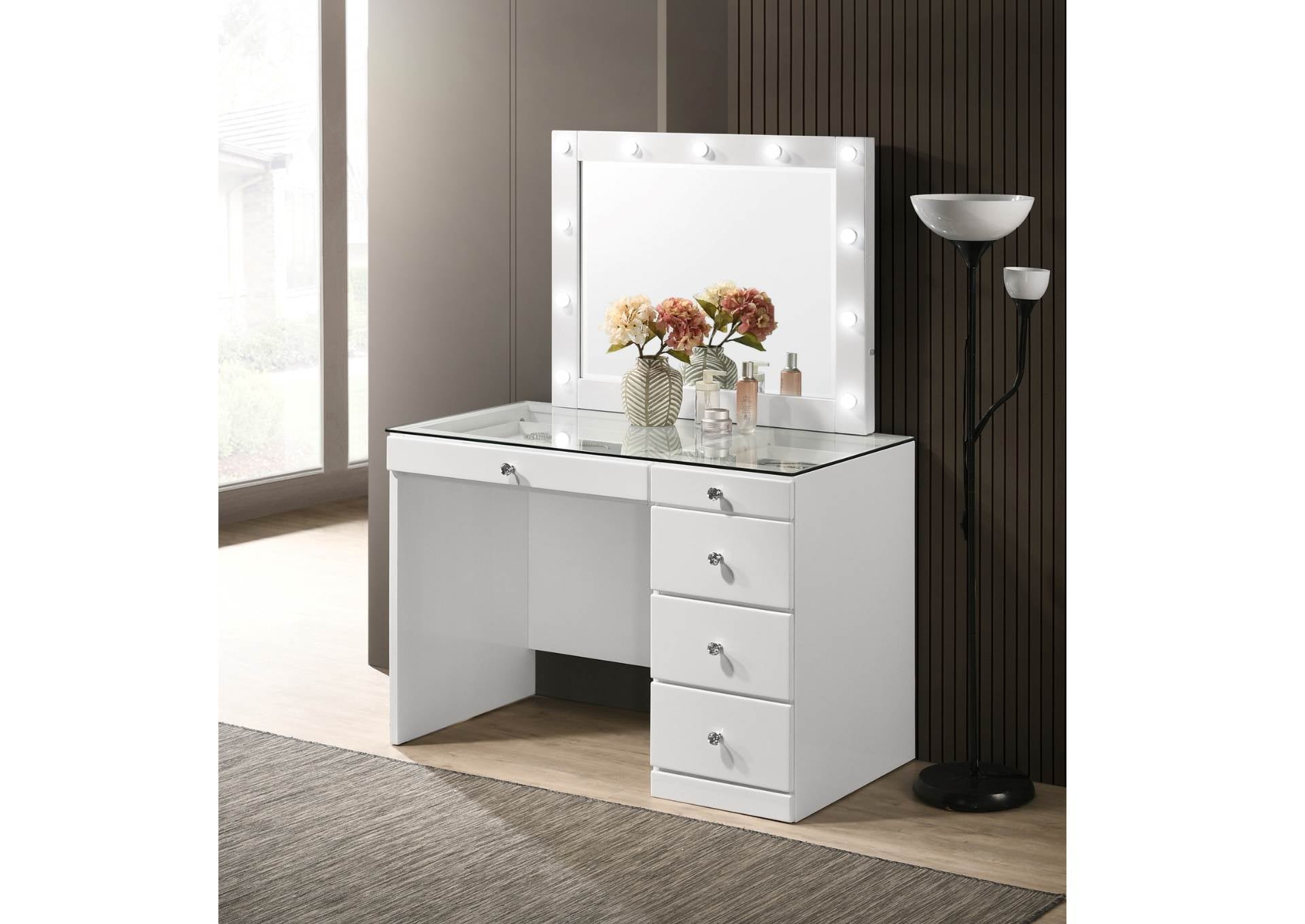Morgan Vanity With Led Mirror - White - Additional View 3