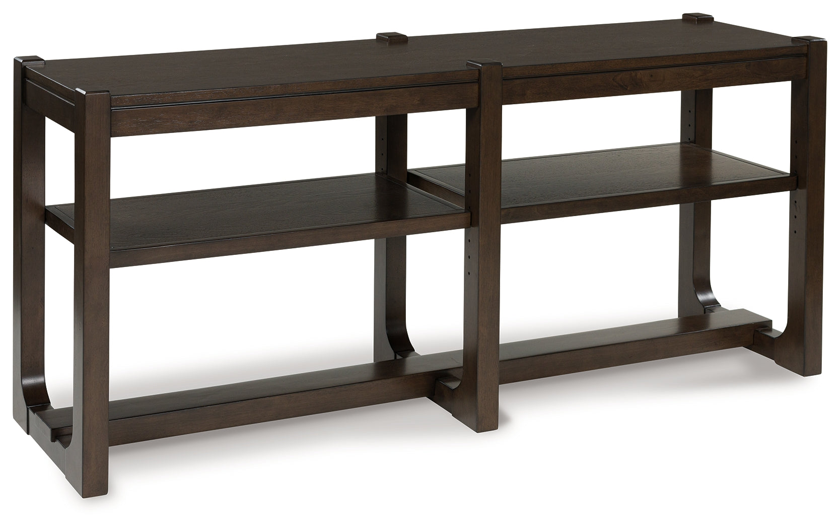 Ashley Furniture - BRECKINGTON SOFA TABLE - Dark Brown Wood - Tables