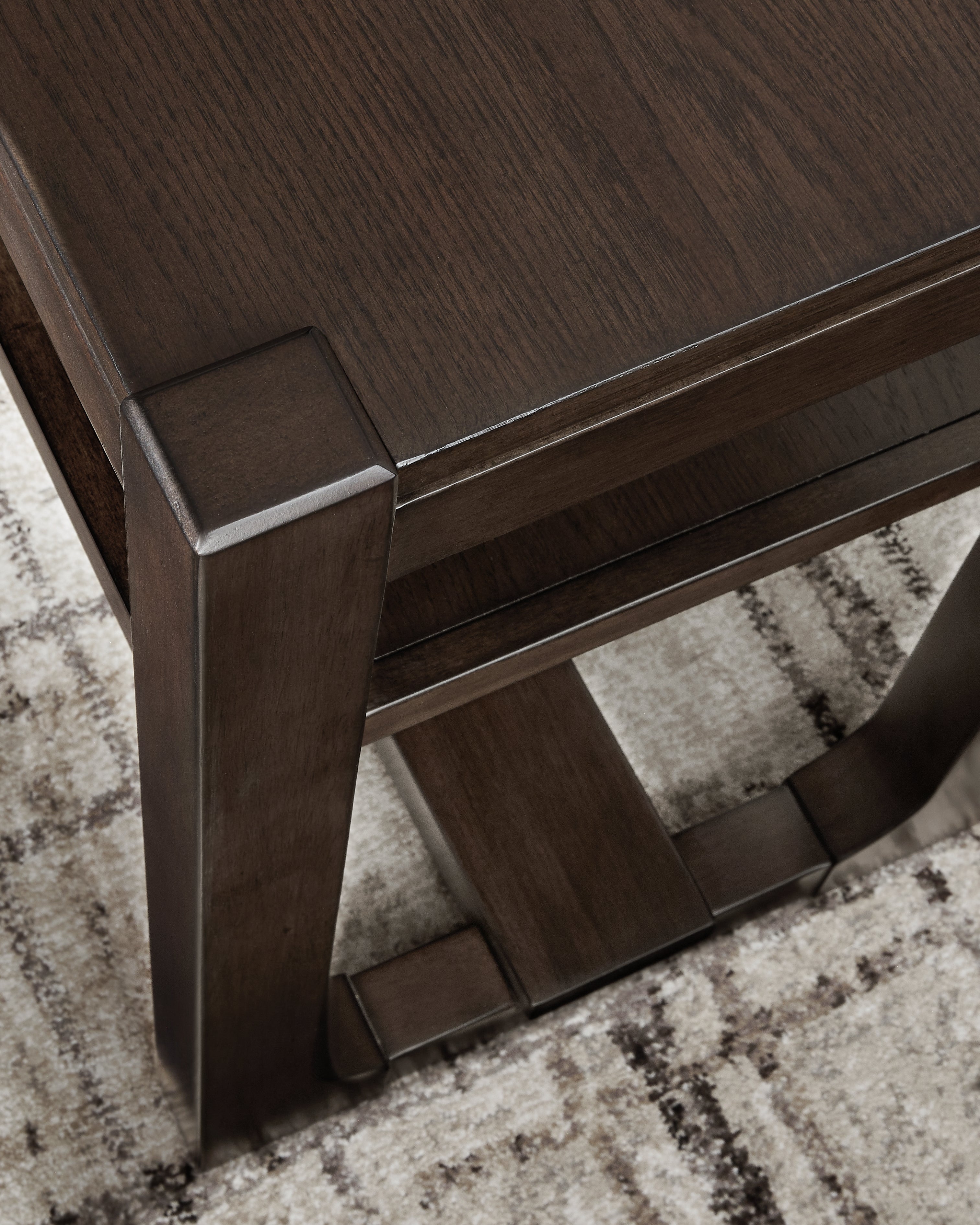Ashley Furniture - BRECKINGTON SOFA TABLE - Dark Brown Wood - Tables - Additional View 4