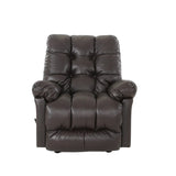 Brosmer Umber Leather Rocker Recliner
