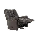 Brosmer Umber Leather Rocker Recliner