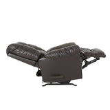 Brosmer Umber Leather Rocker Recliner