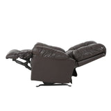 Brosmer Umber Leather Rocker Recliner