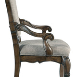 Ashley Furniture - Maylee Dining Arm Chair - Dark Brown Fabric|Wood - Chairs - Additional View 4