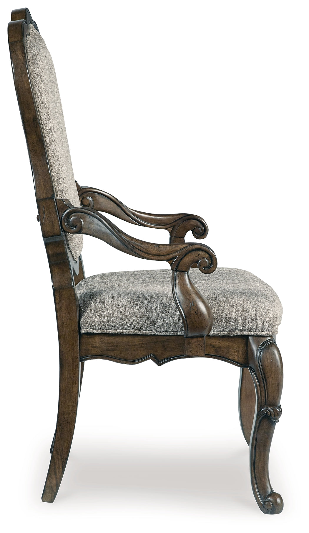 Ashley Furniture - Maylee Dining Arm Chair - Dark Brown Fabric|Wood - Chairs - Additional View 4