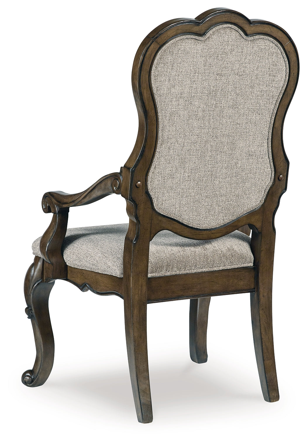 Ashley Furniture - Maylee Dining Arm Chair - Dark Brown Fabric|Wood - Chairs - Additional View 5