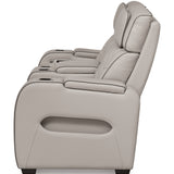 Ashley Furniture - Boyington Power Console Loveseat With Massage, Heat, And Led Lighting - Gray - Leather Match - Loveseats - Additional View 5