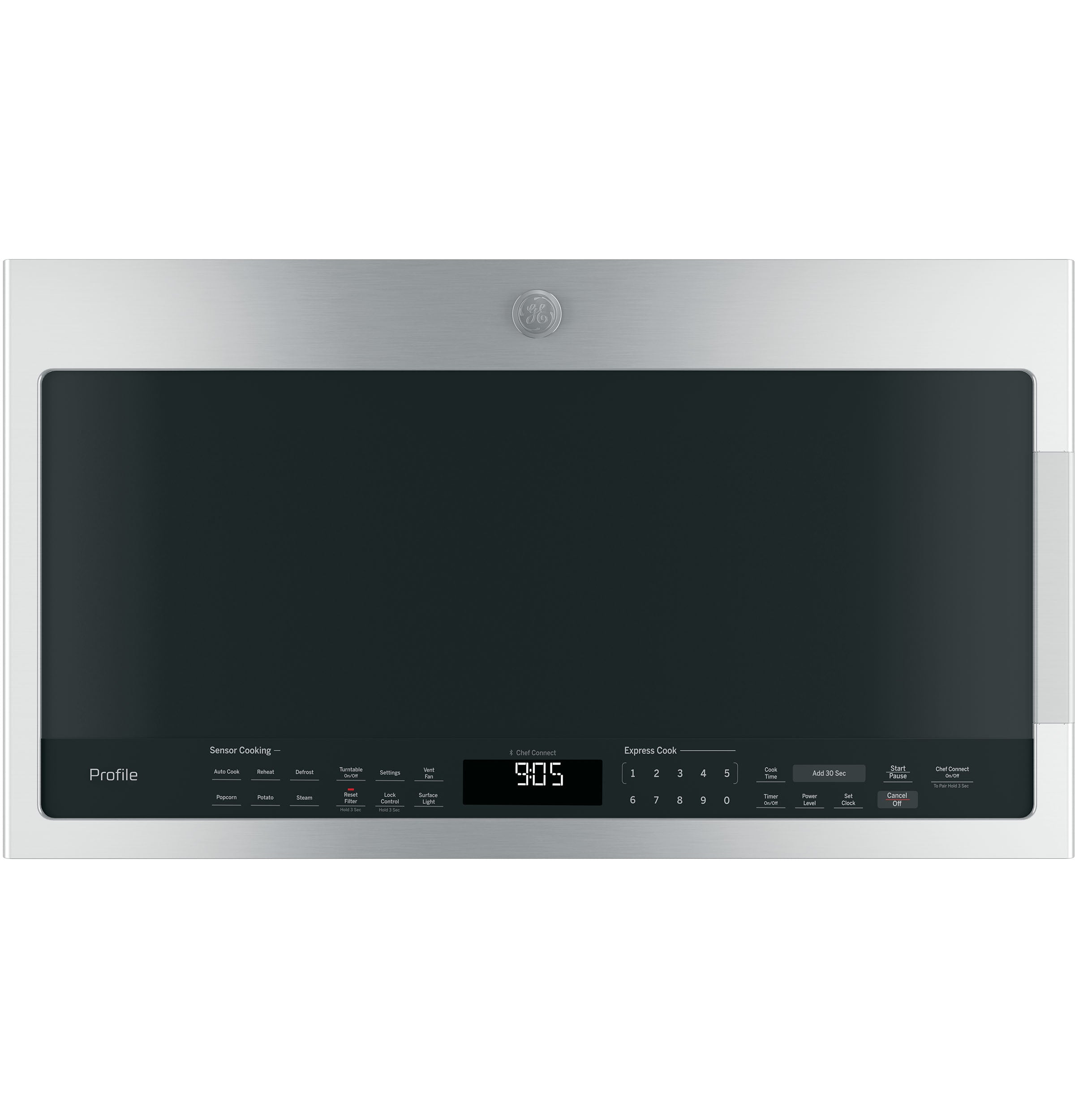 GE PROFILE STAINLESS 2.1CU OVER-THE-RANGE MICROWAVE OVEN - Pearl Silver|Black - Microwaves