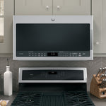 GE PROFILE STAINLESS 2.1CU OVER-THE-RANGE MICROWAVE OVEN - Pearl Silver|Black - Microwaves - Additional View 2