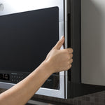 GE PROFILE STAINLESS 2.1CU OVER-THE-RANGE MICROWAVE OVEN - Pearl Silver|Black - Microwaves - Additional View 3