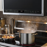 GE PROFILE STAINLESS 2.1CU OVER-THE-RANGE MICROWAVE OVEN - Pearl Silver|Black - Microwaves - Additional View 5