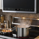 GE PROFILE STAINLESS 2.1CU OVER-THE-RANGE MICROWAVE OVEN - Pearl Silver|Black - Microwaves - Additional View 5