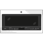 GE PROFILE STAINLESS 2.1CU OVER-THE-RANGE MICROWAVE OVEN - Pearl Silver|Black - Microwaves - Additional View 8