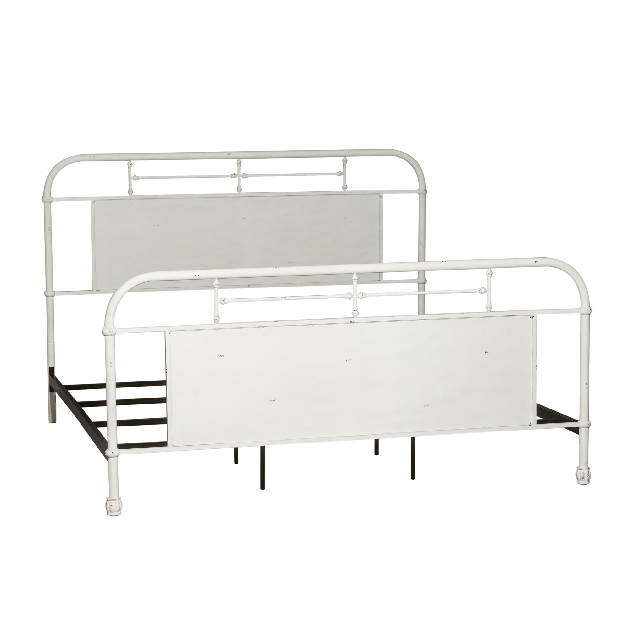 Liberty Furniture - Jolene Antique Queen Bed - White - Metal - Beds - Additional View 2