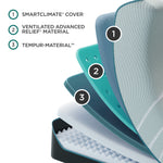Tempur Sealy - Luxeadapt 2.0 Firm King Mattress - White|Black Fabric - Mattresses - Additional View 6