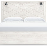 Ashley Furniture - Gerridan King Lighted Bed - White Wood - Beds - Additional View 3