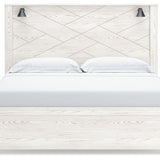 Ashley Furniture - Gerridan King Lighted Bed - White Wood - Beds - Additional View 3