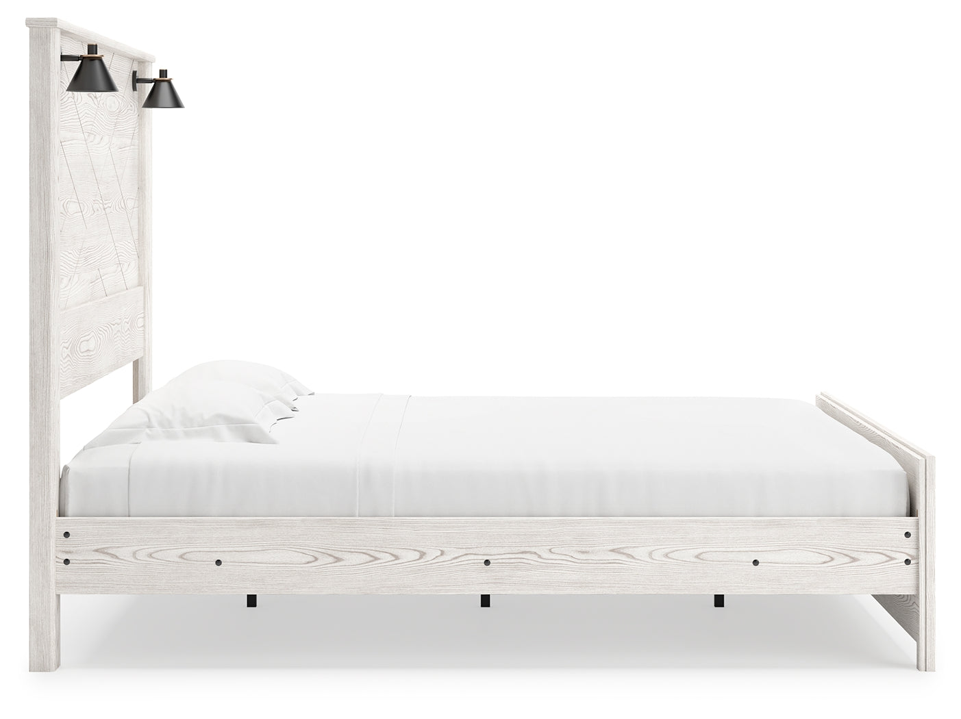Ashley Furniture - Gerridan King Lighted Bed - White Wood - Beds - Additional View 5