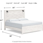 Ashley Furniture - Gerridan King Lighted Bed - White Wood - Beds - Additional View 8