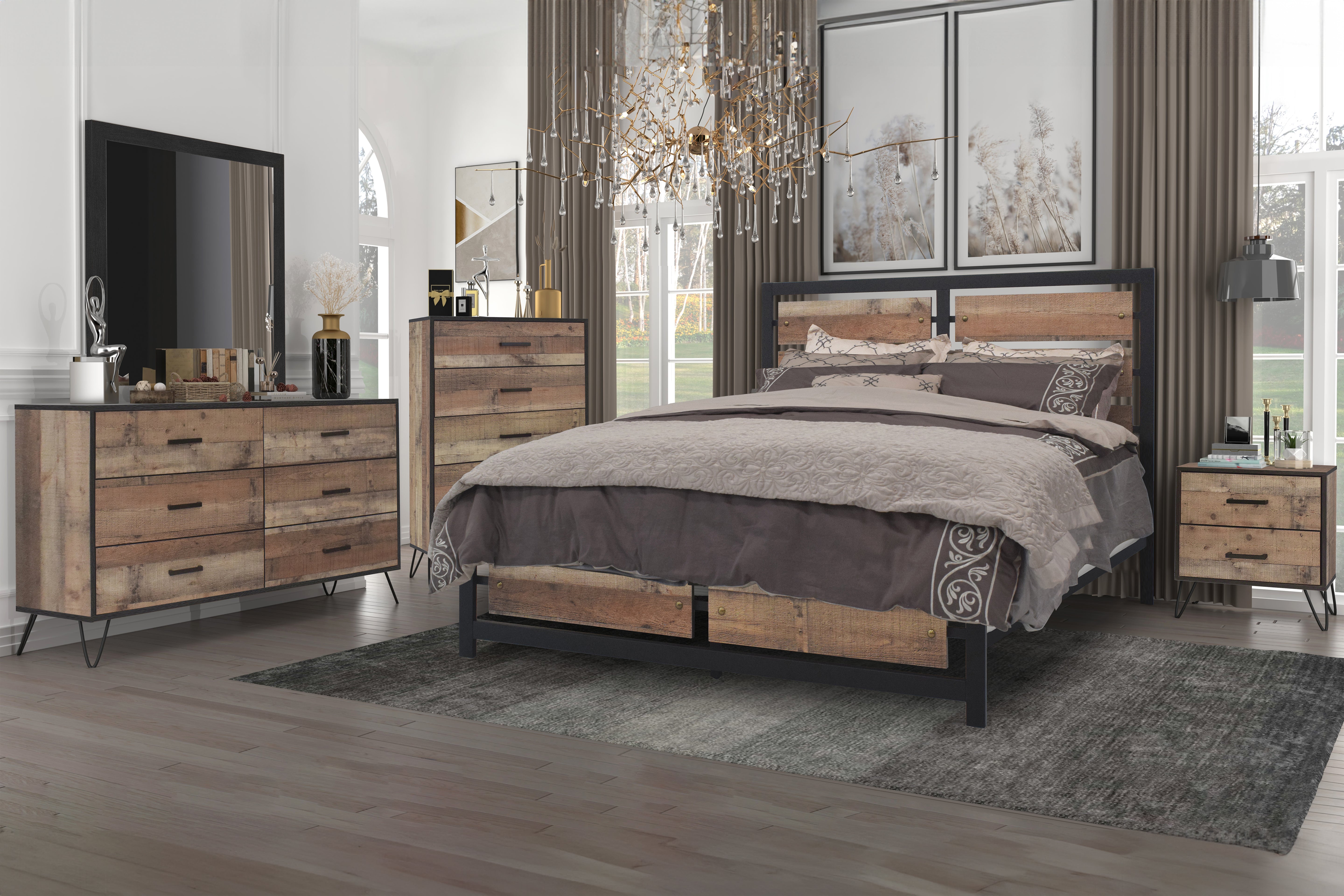 New Classic - Elk River Rustic Dresser - Light Brown Wood - Dresser & Mirror - Additional View 5