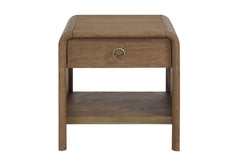 Bernards - ELURE LATTE END TABLE - Light Brown Wood - Tables